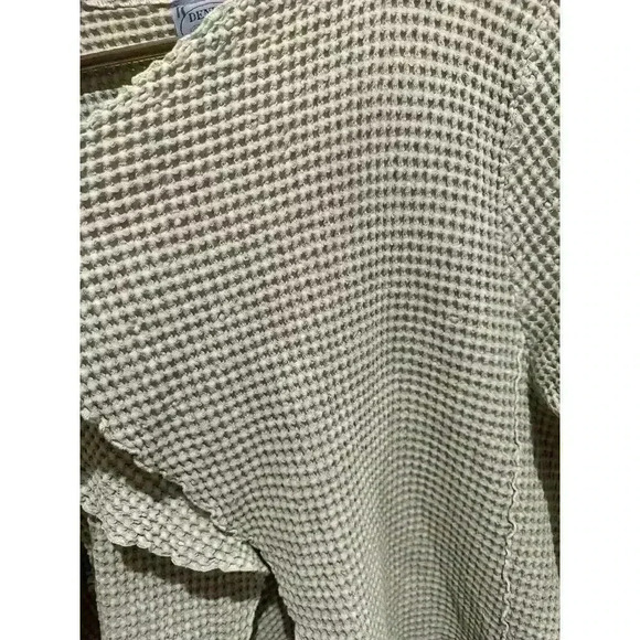 Denim & Roses Womens Waffle Swing Jacket Open Front Gray Lagenlook Layer - Picture 5 of 10